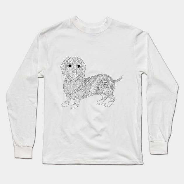 mandala dog Long Sleeve T-Shirt by the best 82